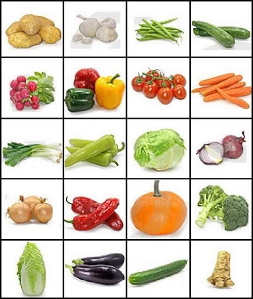 Различные овощи